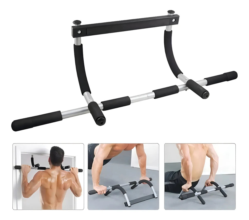 Barra Ejercicio Multifuncional Puerta Abdominales Flexiones Color Negro Ejercicios Fitness Multifunción Muscular