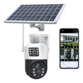 Cámara Solar 360° Exterior Wifi Inalámbrica Doble Lente 4mp