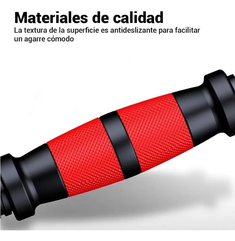 Set De Mancuernas Unibles De 20kg Con Barra De Extensión.