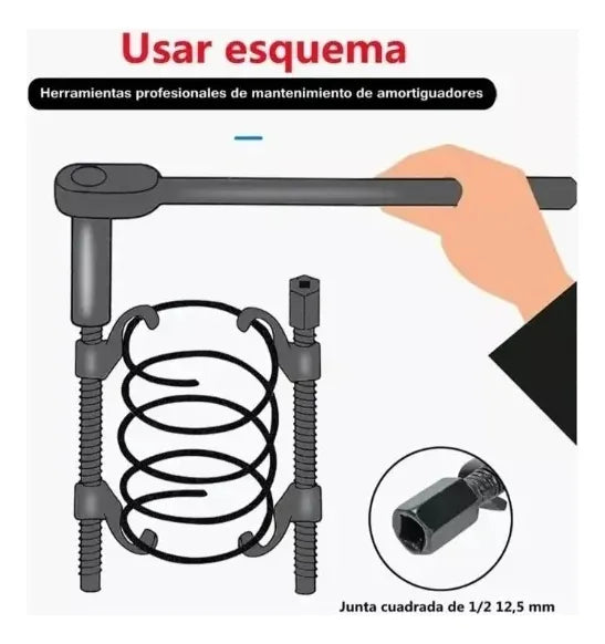 Compresor De Resortes Espirales Saca Espiral De Amortiguador
