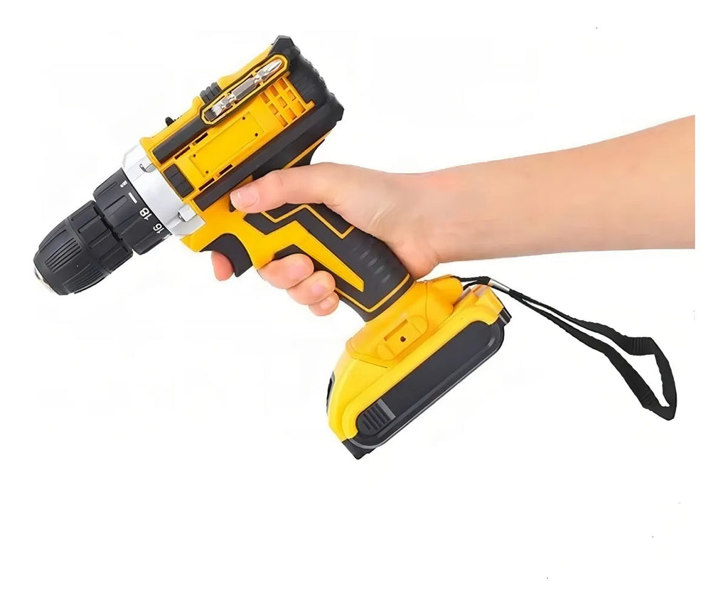 TALADRO 24V INALAMBRICO RECARGABLE 2 BATERIAS + HERRAMIENTAS