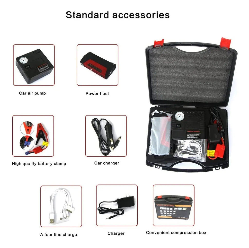Partidor De Auto E Inflador De Neumáticos Partidor+compresor