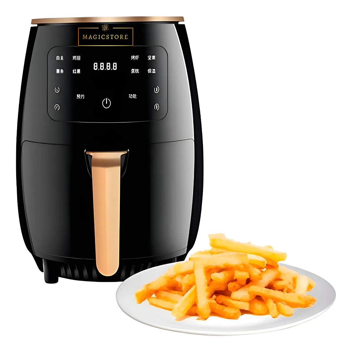 Freidora Aire Airfryer Digital 6 Litros Sin Aceite Color Negro, Verder, Rojo
