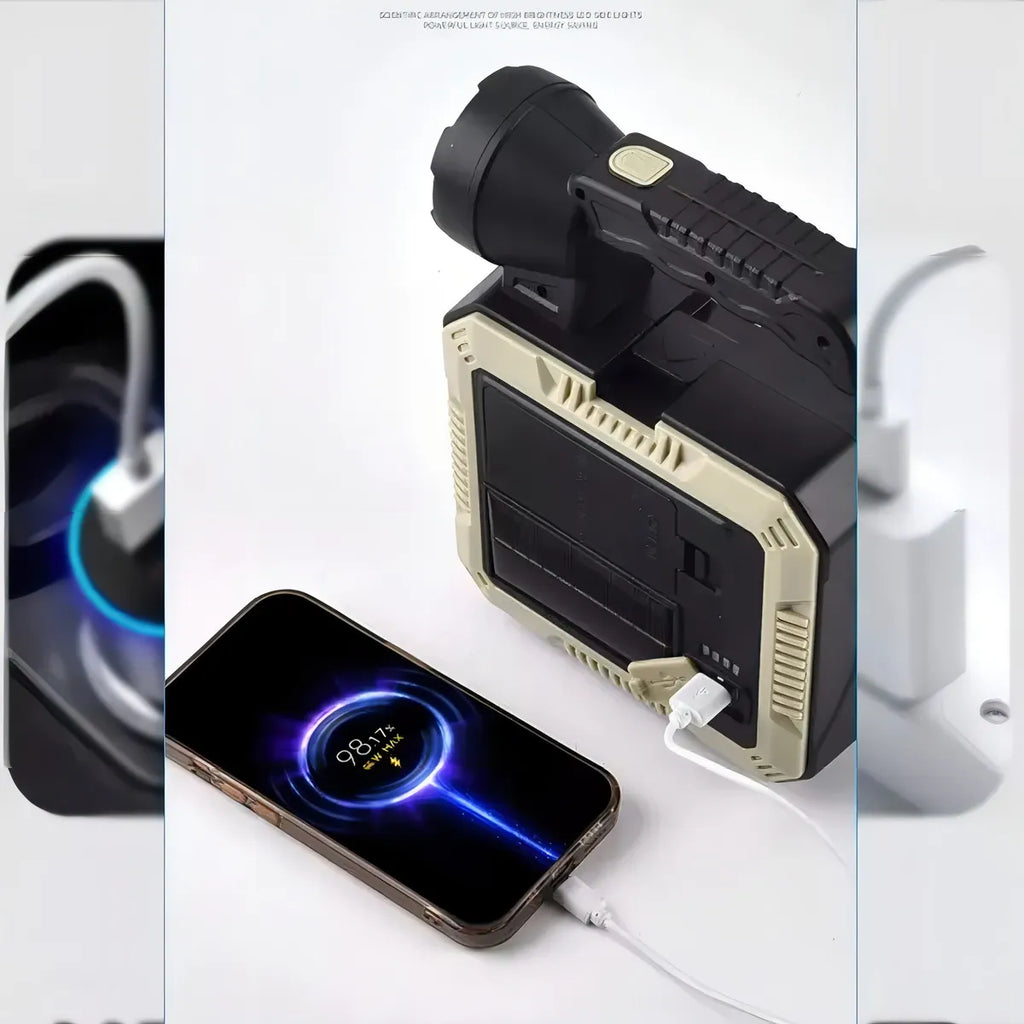 LINTERNA LAMPARA SOLAR POWER BANK CON HERRAMIENTAS