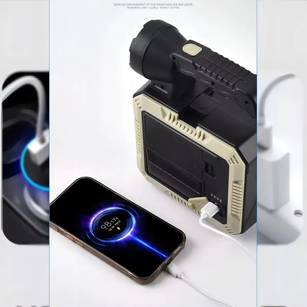 LINTERNA LAMPARA SOLAR POWER BANK CON HERRAMIENTAS