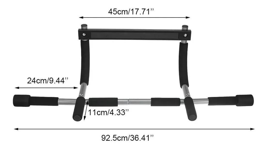 Barra Ejercicio Multifuncional Puerta Abdominales Flexiones Color Negro Ejercicios Fitness Multifunción Muscular