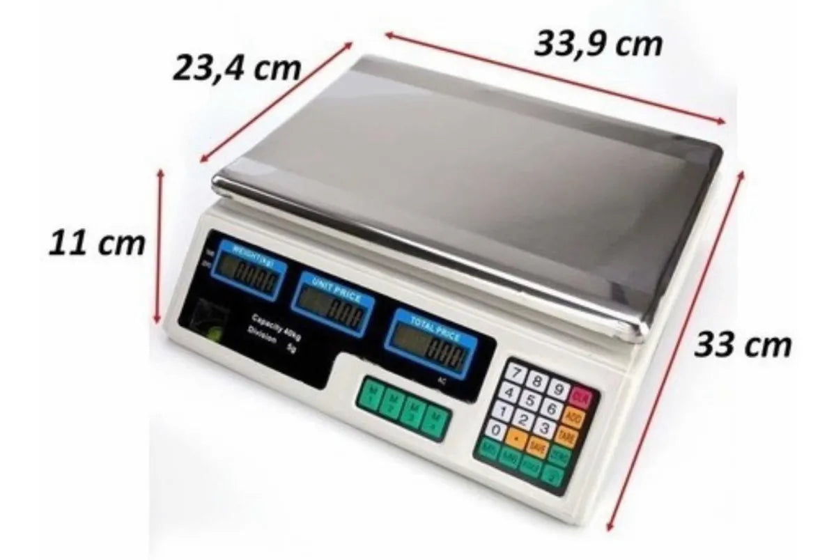 Balanza Pesa Digital 40kg Sobremesa