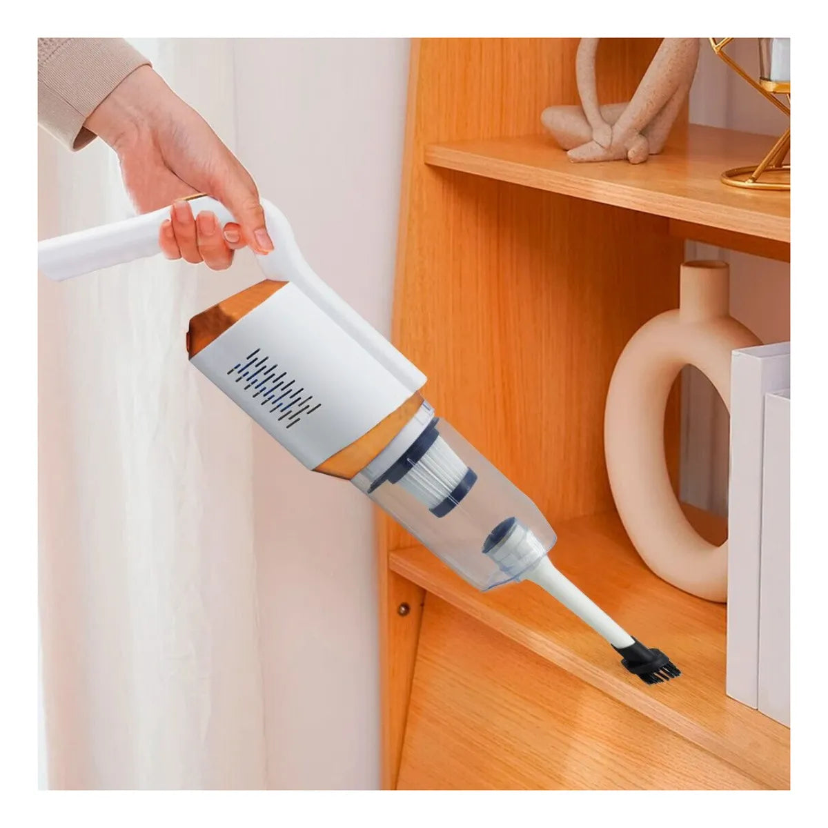 Aspiradora De Mano Inalámbrica Alta Potencia Recargable - Blanco