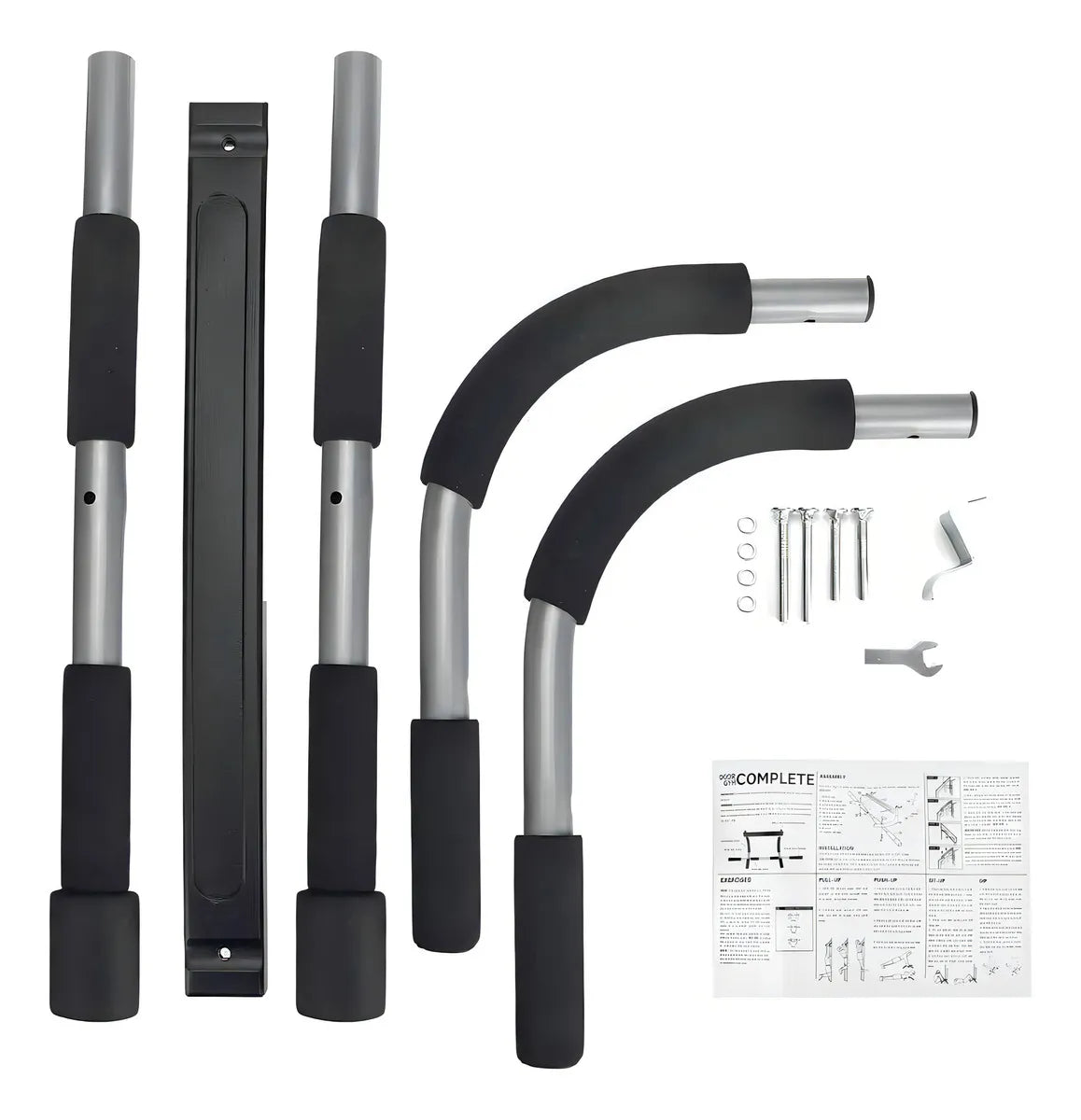 Barra Ejercicio Multifuncional Puerta Abdominales Flexiones Color Negro Ejercicios Fitness Multifunción Muscular