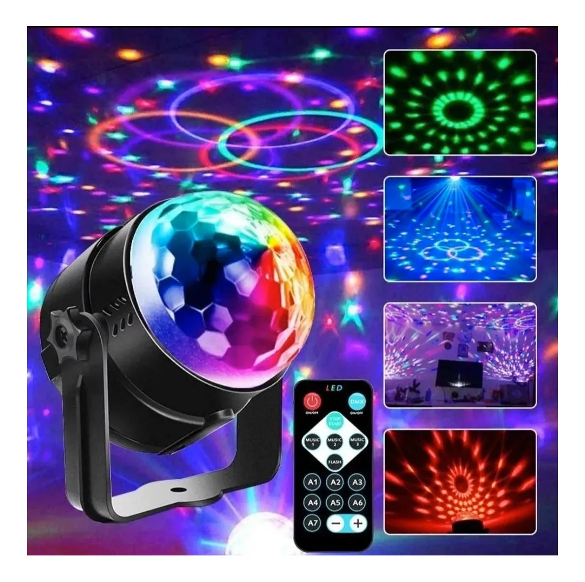 BOLA LUCES LED LASER TIPO DISCO