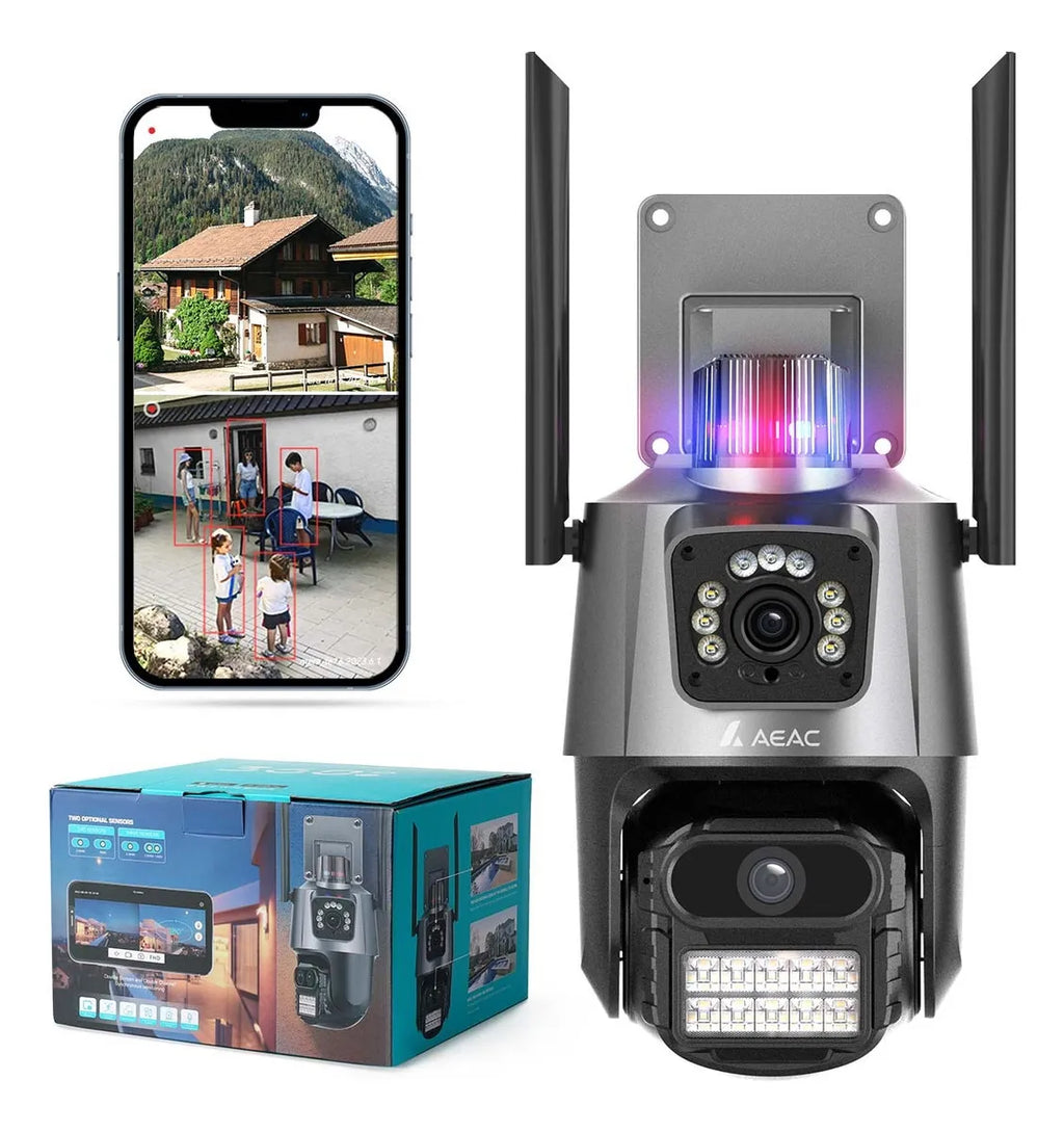 Camara Domo Doble Lente Full Hd 6mp Con Alarma App Icsee