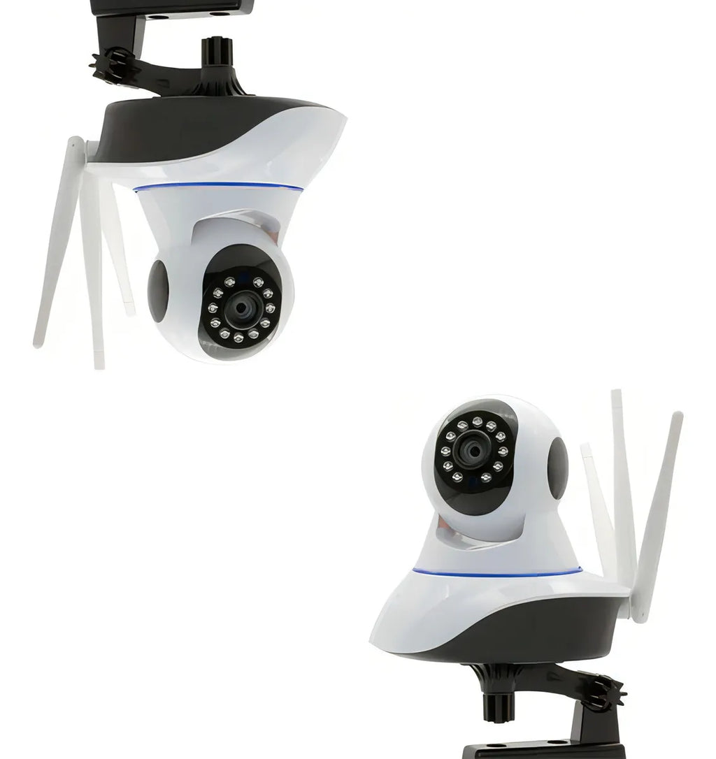 Camara Seguridad Wifi 3 Antenas Motorizada Alta Definicion Color Blanco