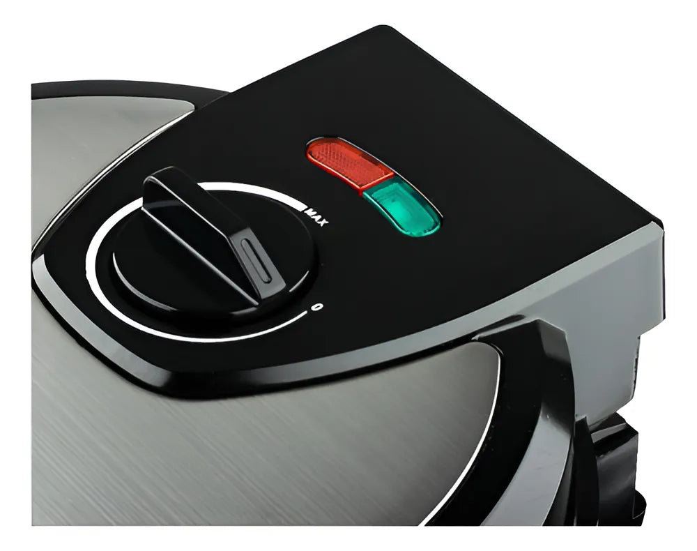 Waflera Electrica Máquina Hacer Waffles Cocina Reposteria Xl Negro