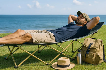 Cama Catre Plegable Resistente Reforzado 150kg + Bolso Camping