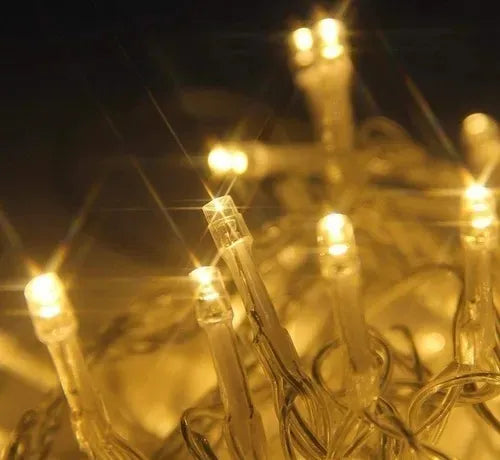 Cortina Guirnalda Luces Led Cálida Exterior 3x2 Metros