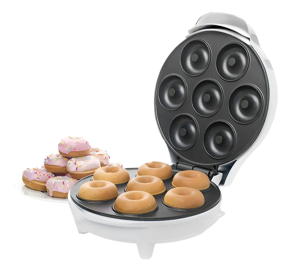 Maquina Para Hacer Donas Antiadherente Crepe Mini Donas Postres 7 Rosquillas