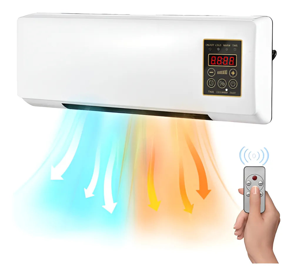 Calentador Calefactor Ventilador Eléctrico De Pared Color Blanco