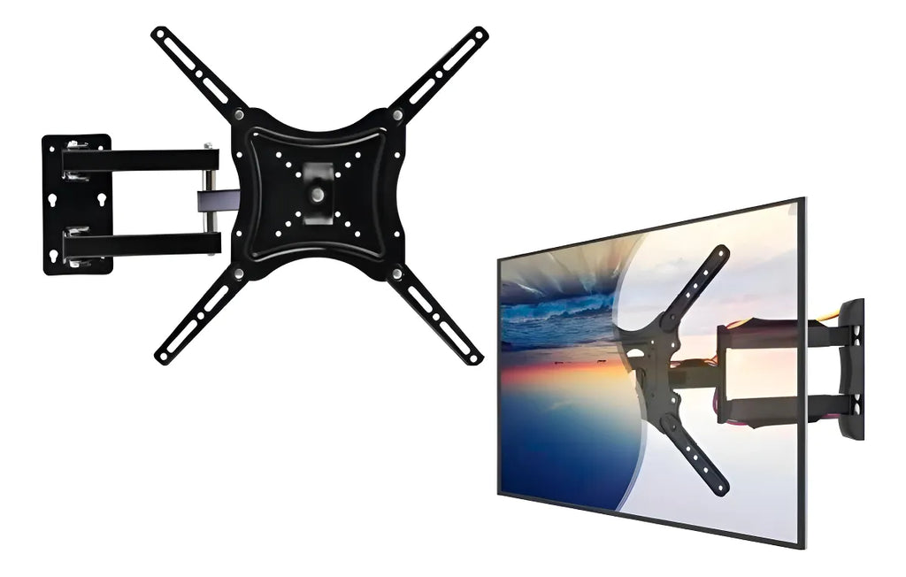 Soporte Tv Brazo Home Desing - 117B-2 14 a 55 Pulgadas Peso Max 50kg Color Negro