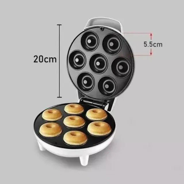 Maquina Para Hacer Donas Antiadherente Crepe Mini Donas Postres 7 Rosquillas
