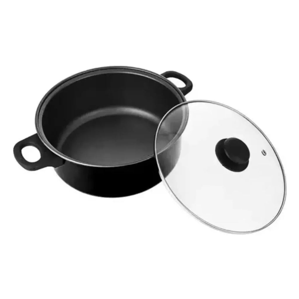 Juego De Ollas Antiadherente Mas Utensilios 13 Pcs Negro