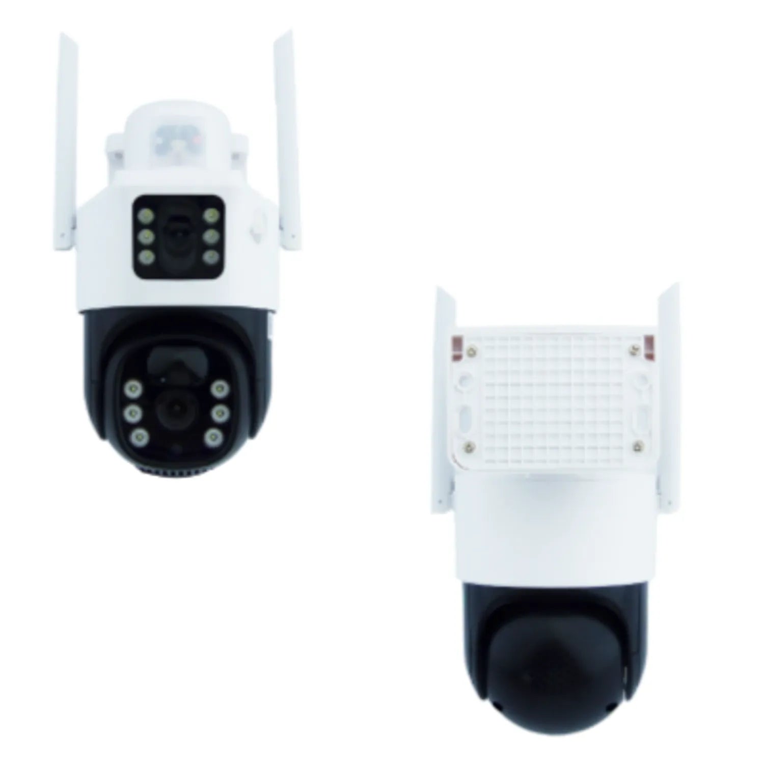 Cámara Solar 360° Exterior Wifi Inalámbrica Doble Lente 4mp